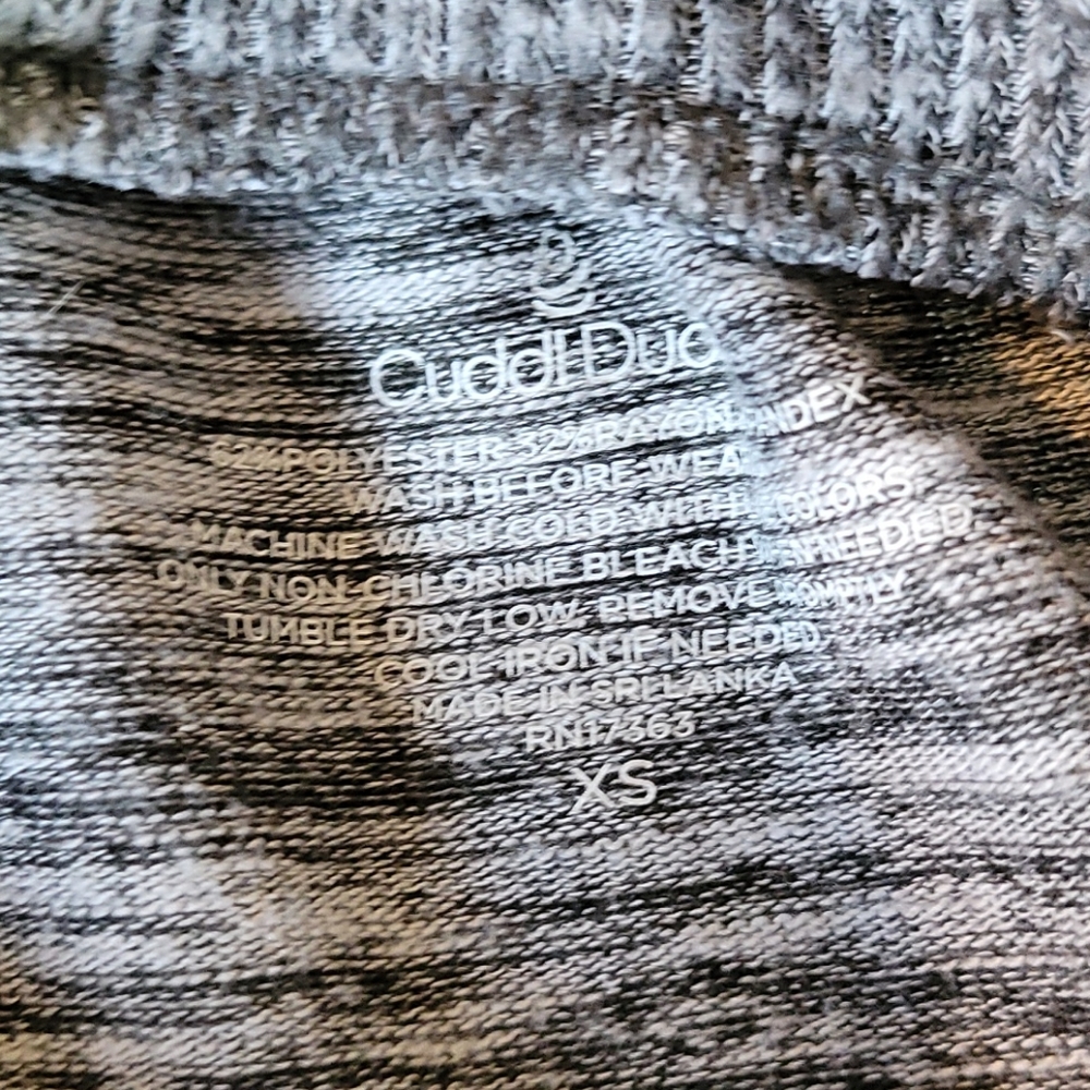 Cuddl Duds gray heather knit pajama set - Picture 5 of 5